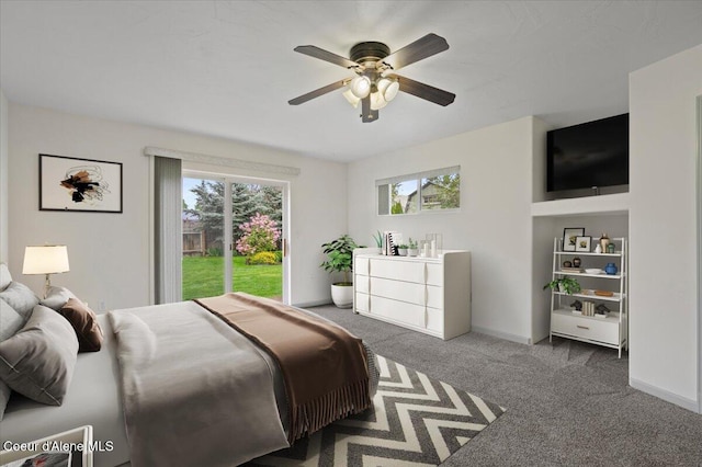 32350 N 7th Ave, Spirit Lake, ID 83869 - carpeted bedroom featuring access to exterior and a ceiling fan