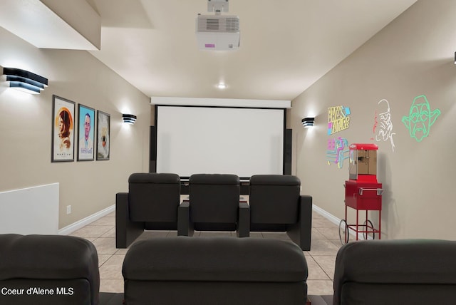 1100 S Division Ave, Sandpoint, ID 83864 - home theater room with baseboards and light tile patterned floors