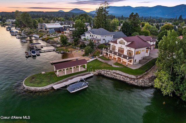 1100 S Division Ave, Sandpoint, ID 83864 - bird's eye view with a water and mountain view