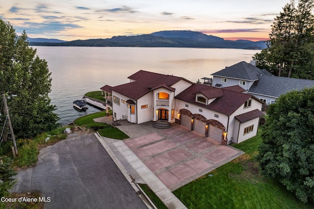 1100 S Division Ave, Sandpoint, ID 83864 - birds eye view of property featuring a water and mountain view
