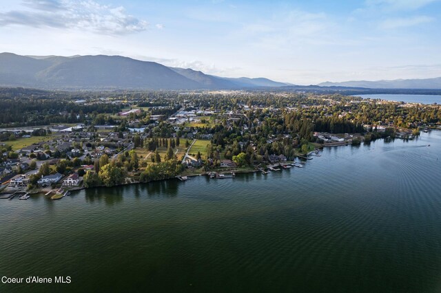 1100 S Division Ave, Sandpoint, ID 83864 - drone / aerial view featuring a water and mountain view