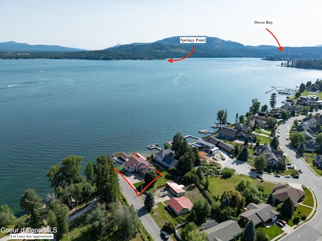 1100 S Division Ave, Sandpoint, ID 83864 - aerial view featuring a water and mountain view
