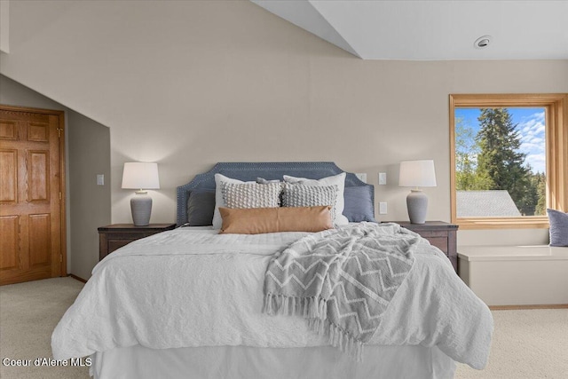3677 S Capeview Ct, Coeur Dalene, ID 83814 - bedroom featuring carpet floors and vaulted ceiling