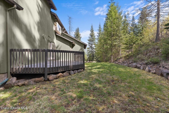 3677 S Capeview Ct, Coeur Dalene, ID 83814 - view of yard featuring a deck