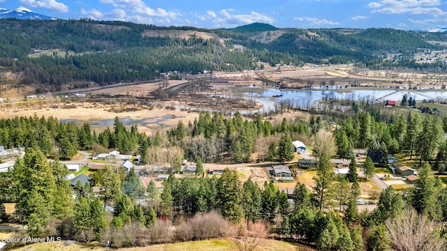 1119 Elm Dr, Saint Maries, ID 83861 - drone / aerial view with a forest view and a water and mountain view