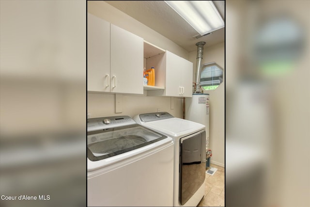 3310 N 17th St, Coeur Dalene, ID 83815 - washroom with washing machine and dryer, cabinet space, and water heater