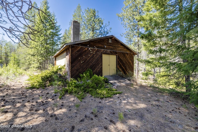 view of shed