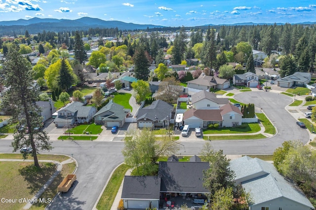 3515 N 7th St, Coeur Dalene, ID 83815 - aerial perspective of suburban area featuring mountains