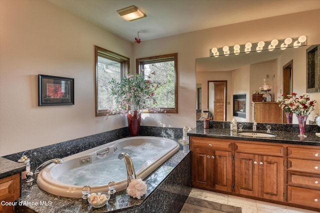 2885 S Folsom Ridge Rd, Coeur Dalene, ID 83814 - bathroom with vanity and a garden tub
