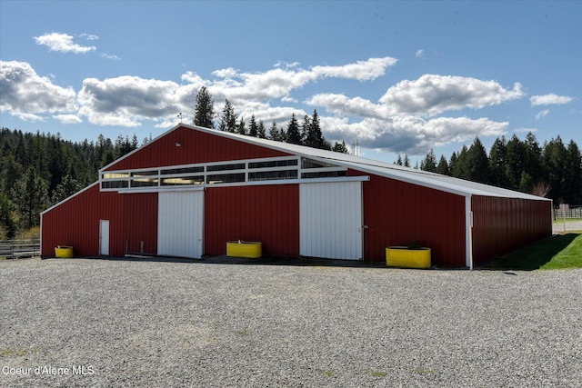 2885 S Folsom Ridge Rd, Coeur Dalene, ID 83814 - view of pole building with a wooded view