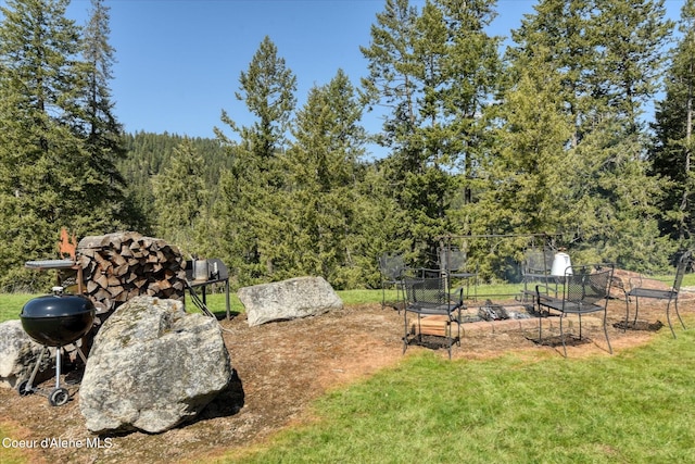 2885 S Folsom Ridge Rd, Coeur Dalene, ID 83814 - view of green lawn with a view of trees