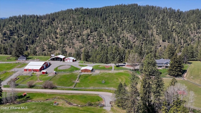 2885 S Folsom Ridge Rd, Coeur Dalene, ID 83814 - aerial overview of property's location with a heavily wooded area