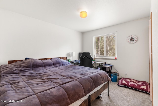 bedroom featuring carpet