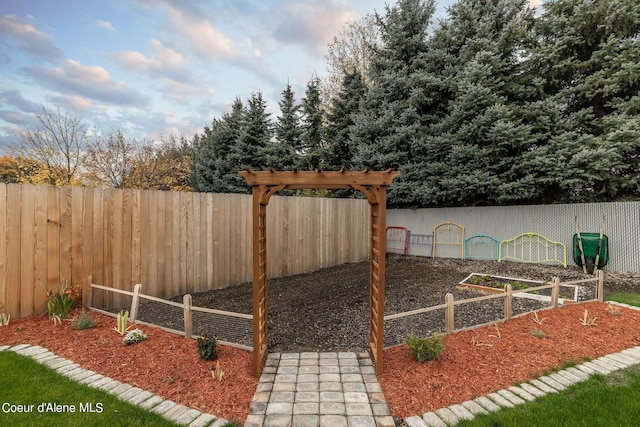 view of playground with fence