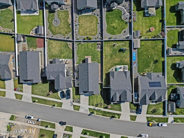 aerial view featuring a residential view