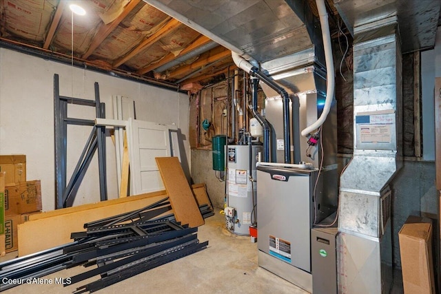 utilities featuring gas water heater