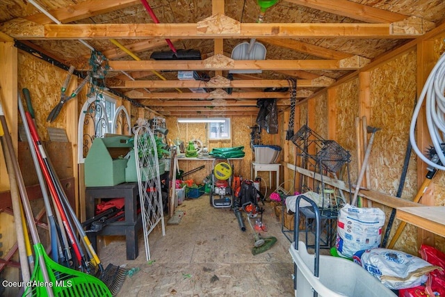 view of storage area