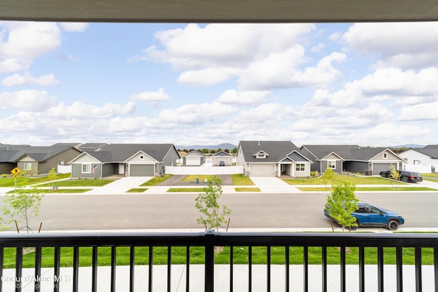 balcony with a residential view