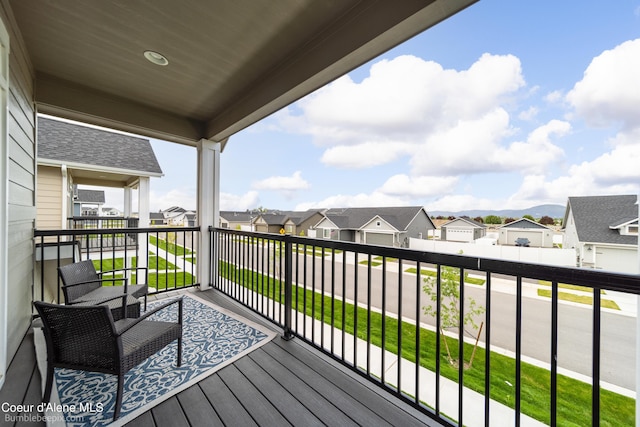 deck featuring a residential view