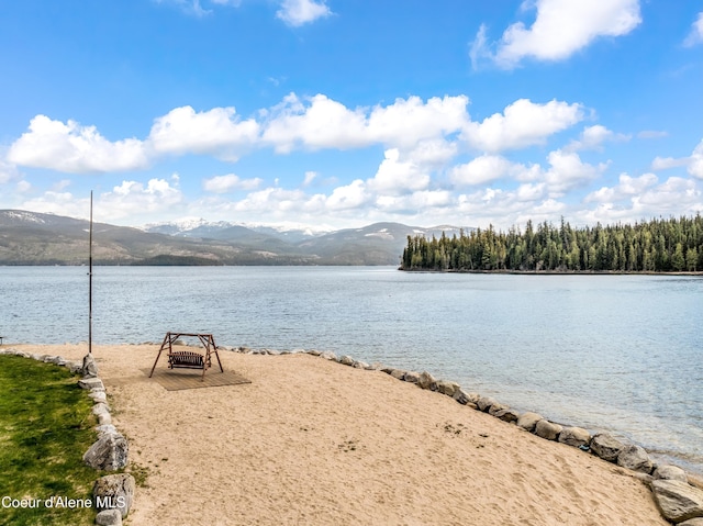 property view of water with a mountain view