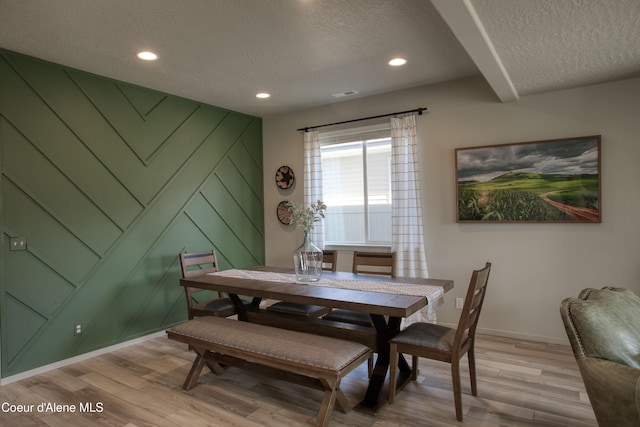 1733 N Minam Loop, Post Falls, ID 83854 - dining room featuring recessed lighting, a textured ceiling, and light wood-style flooring