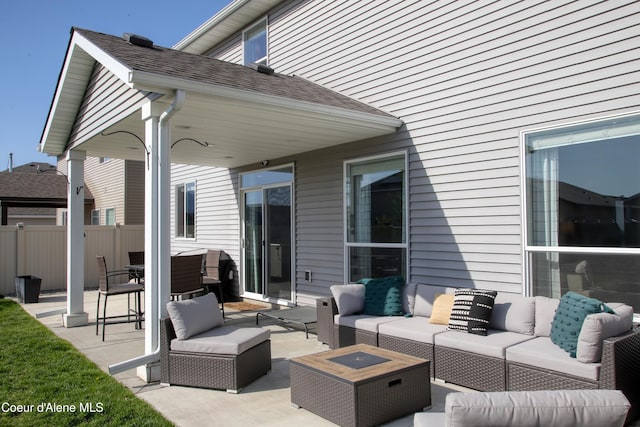 1733 N Minam Loop, Post Falls, ID 83854 - view of patio / terrace with fence and outdoor lounge area