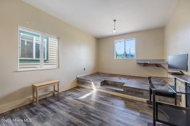 820 Plum Ln, Saint Maries, ID 83861 - unfurnished office featuring baseboards and wood finished floors