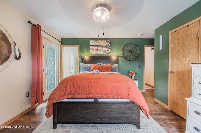 820 Plum Ln, Saint Maries, ID 83861 - bedroom featuring baseboards and wood finished floors