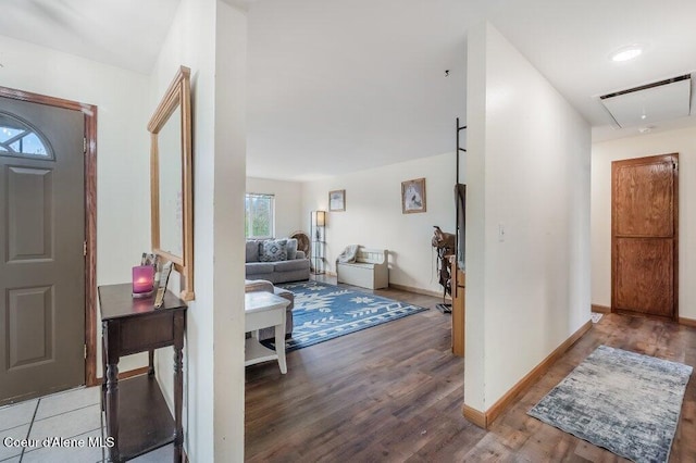 820 Plum Ln, Saint Maries, ID 83861 - foyer with baseboards and wood finished floors