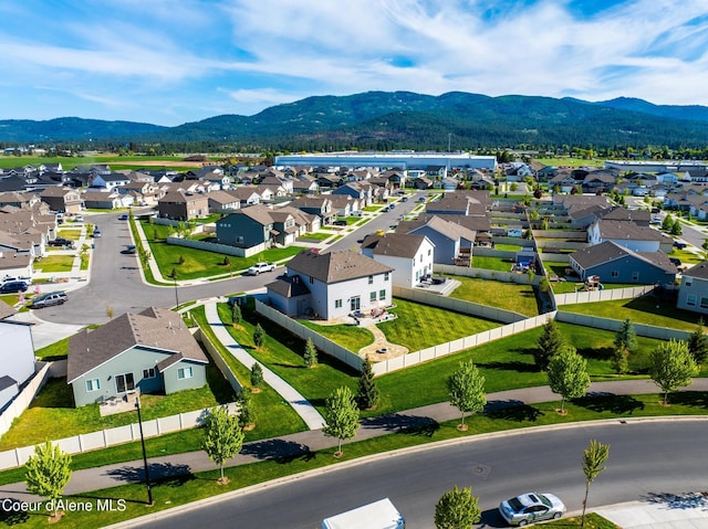 1622 N Minam Loop, Post Falls, ID 83854 - aerial perspective of suburban area featuring a mountain backdrop