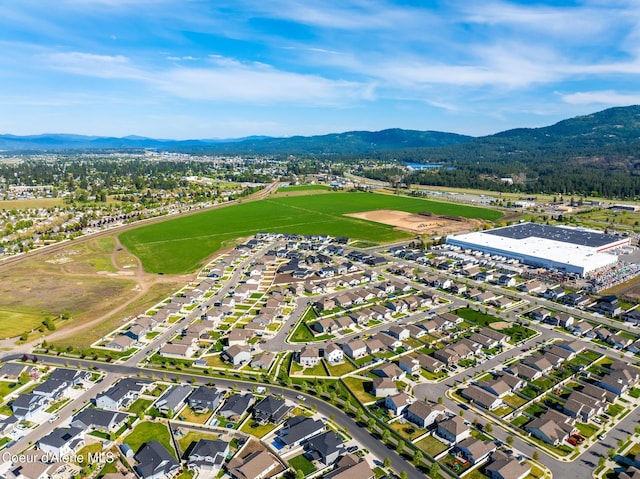 1622 N Minam Loop, Post Falls, ID 83854 - aerial view of property's location featuring mountains and nearby suburban area