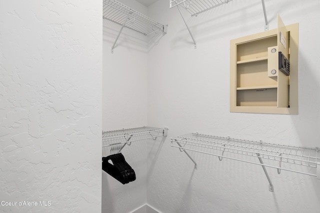 view of walk in closet