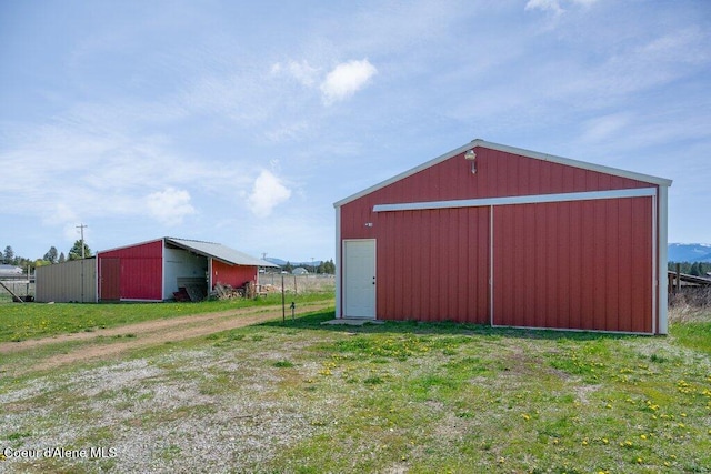 view of pole building