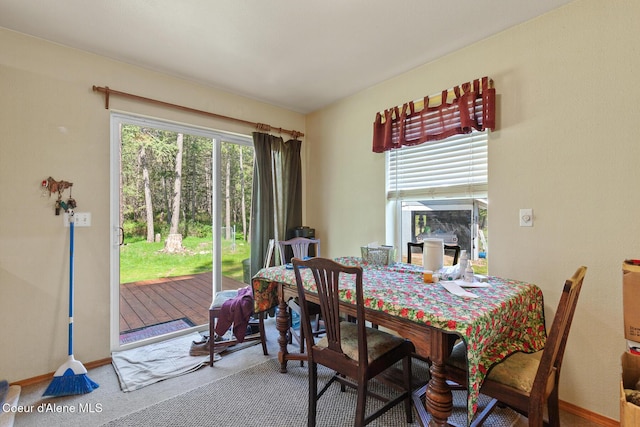 130 Stone Haven Dr, Blanchard, ID 83804 - carpeted dining room featuring baseboards
