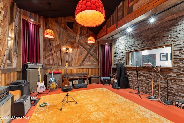 172 Elk Hills Rd, Sandpoint, ID 83864 - recreation room with wooden walls