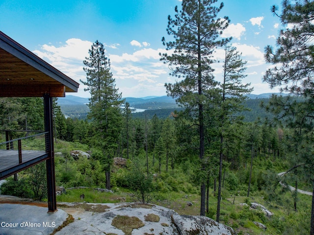 172 Elk Hills Rd, Sandpoint, ID 83864 - view of mountain backdrop featuring a heavily wooded area