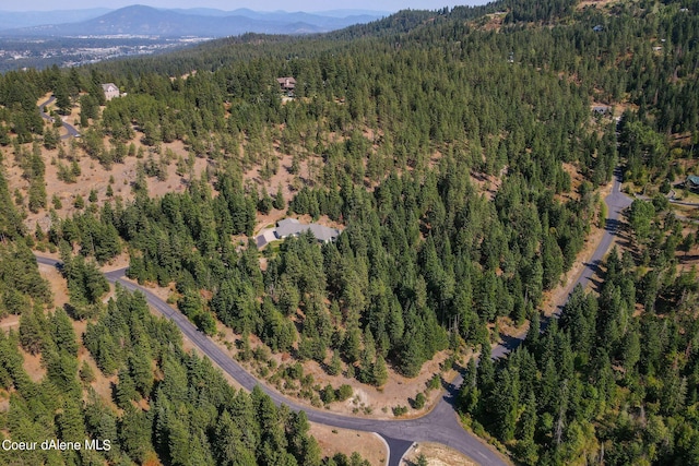 1358 S Starlight Dr, Coeur Dalene, ID 83814 - bird's eye view featuring a view of trees and a mountain view