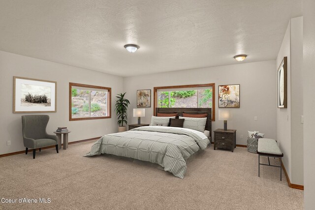 1358 S Starlight Dr, Coeur Dalene, ID 83814 - bedroom featuring light colored carpet, a textured ceiling, and baseboards