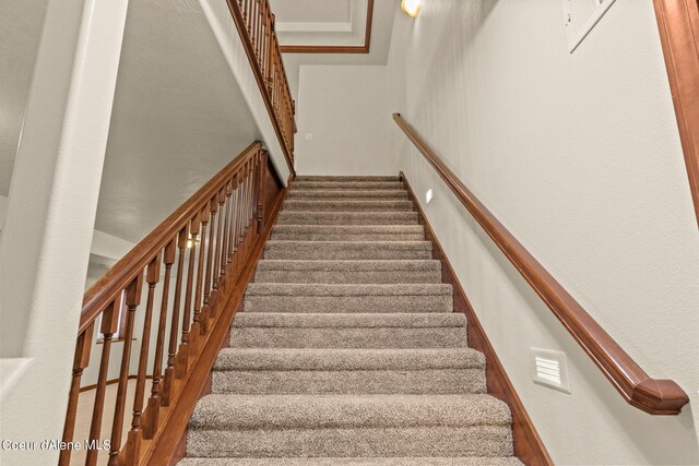 1358 S Starlight Dr, Coeur Dalene, ID 83814 - stairway with carpet flooring