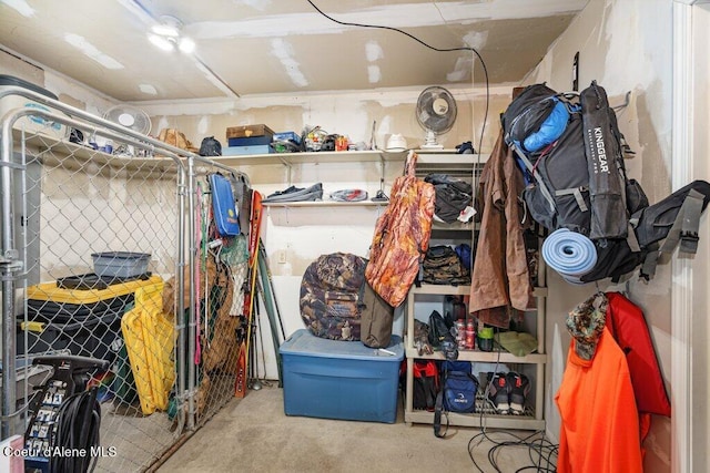 view of storage