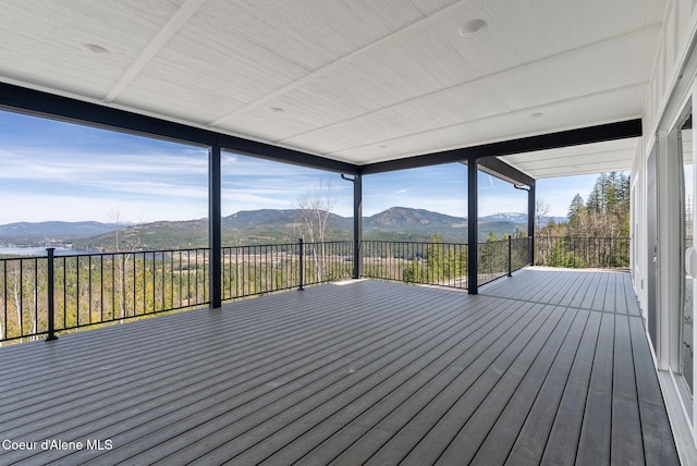 exterior space featuring a mountain view
