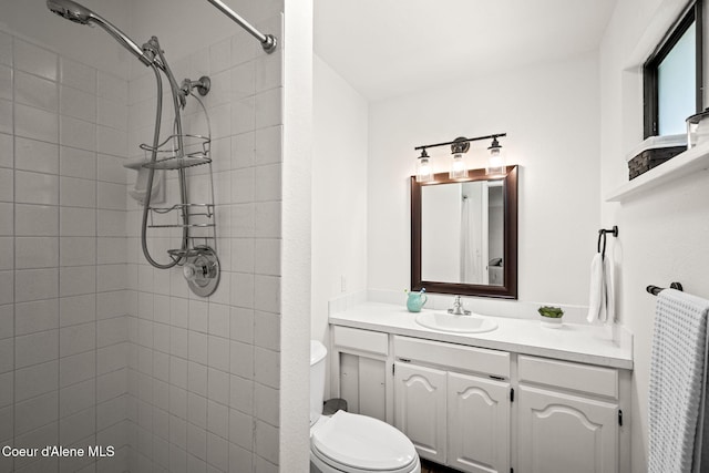 211 S Pinewood Dr, Post Falls, ID 83854 - full bath with vanity, toilet, and tiled shower