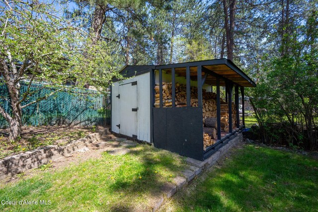 211 S Pinewood Dr, Post Falls, ID 83854 - view of shed with fence