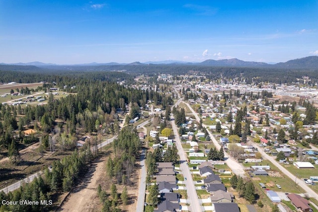 635 E Valley St, Oldtown, ID 83822 - birds eye view of property featuring a residential view and a mountain view