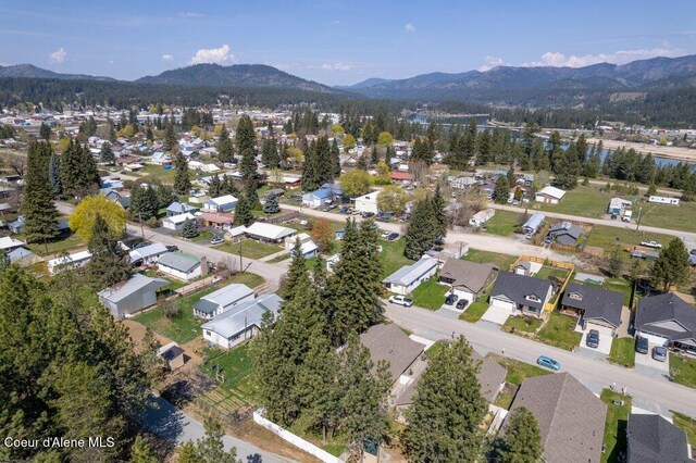 635 E Valley St, Oldtown, ID 83822 - birds eye view of property featuring a residential view and a mountain view
