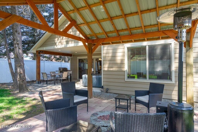 635 E Valley St, Oldtown, ID 83822 - view of patio featuring a gazebo, fence, and outdoor dining space