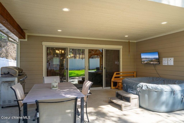 635 E Valley St, Oldtown, ID 83822 - view of patio / terrace with area for grilling and fence