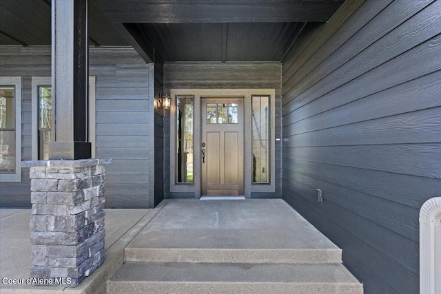 view of exterior entry