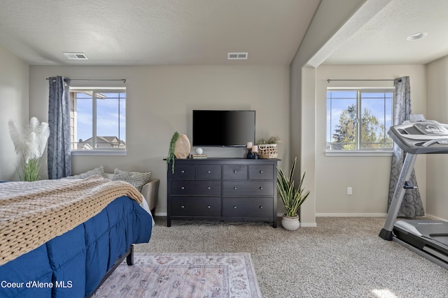 9362 N Prince William Loop, Hayden, ID 83835 - carpeted bedroom featuring baseboards and a textured ceiling