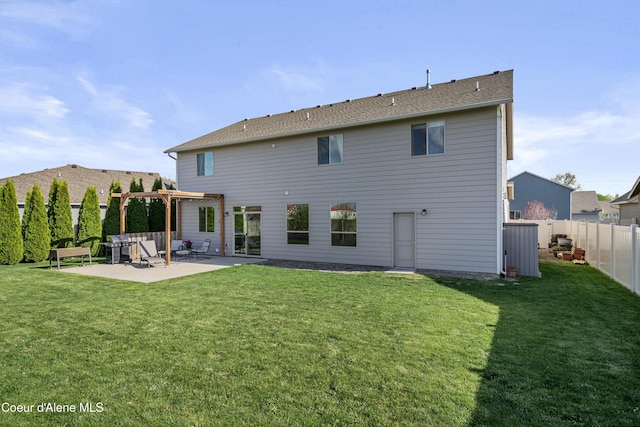 9362 N Prince William Loop, Hayden, ID 83835 - rear view of property featuring a pergola and a patio area